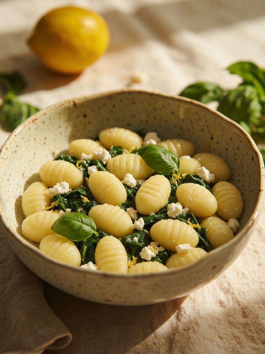 Lemon Basil Gnocchi